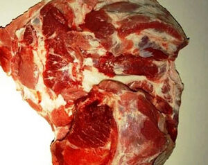 Pork collar boneless, rindless, defatted